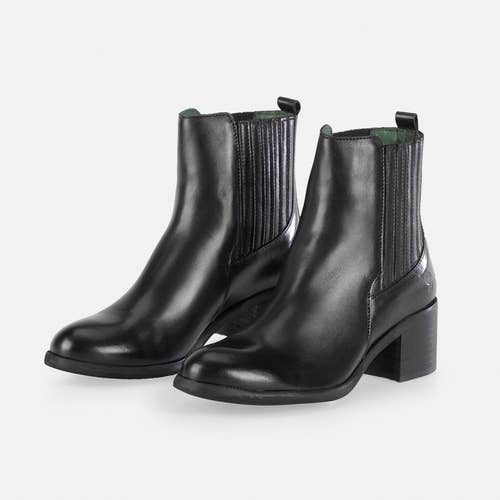 Women´S Leather Heeled Ankle Boots - Mira D947 Anilex Black for wholesale on Faire2