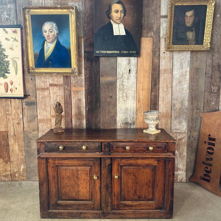 Antigua cómoda base de aparador georgiana de olmo y roble para venta al por mayor de belvoir