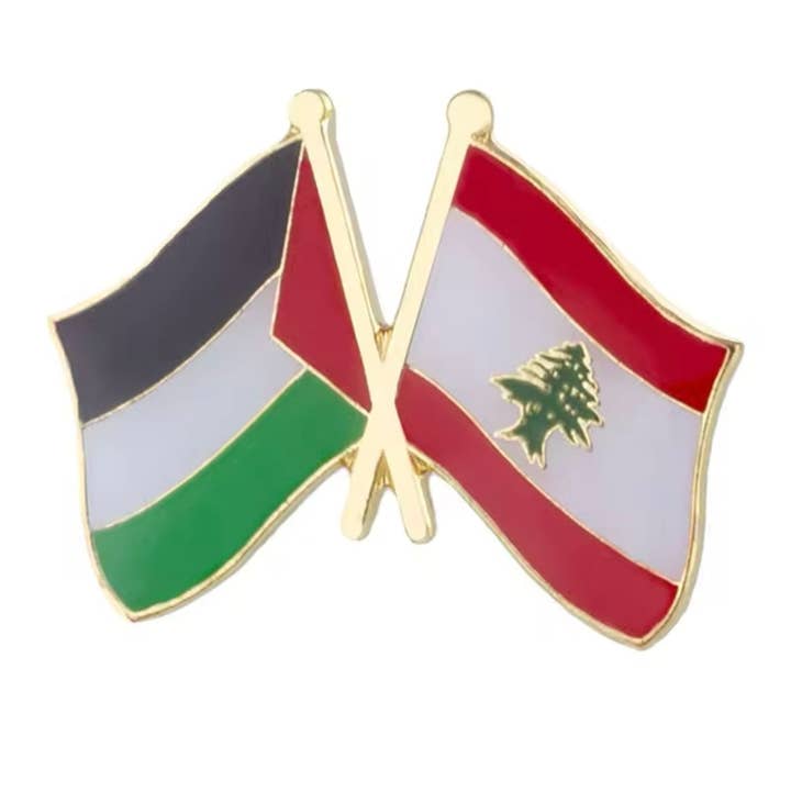 Bella Hijabs - Wholesale Lapel Pin/Button - Lebanon x Palestine Pin