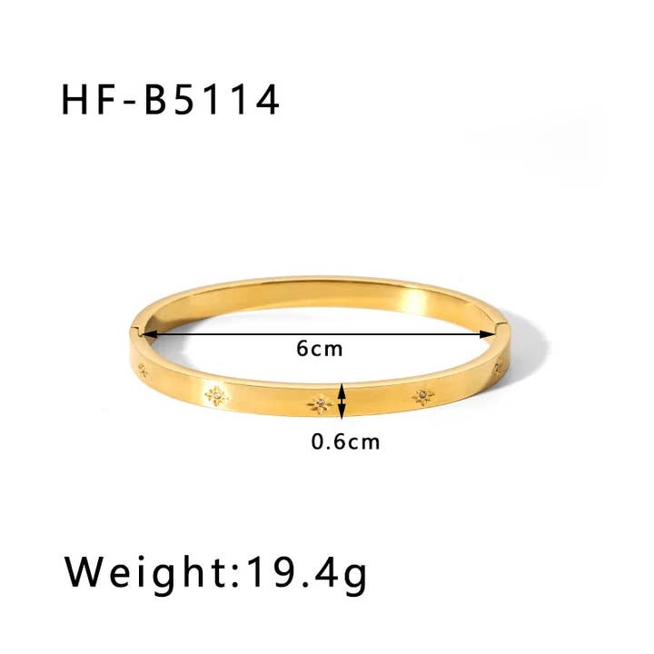 Sweet Cherry Sky - Wholesale Bangle Bracelet - Gold Plated Bangle Bracelets