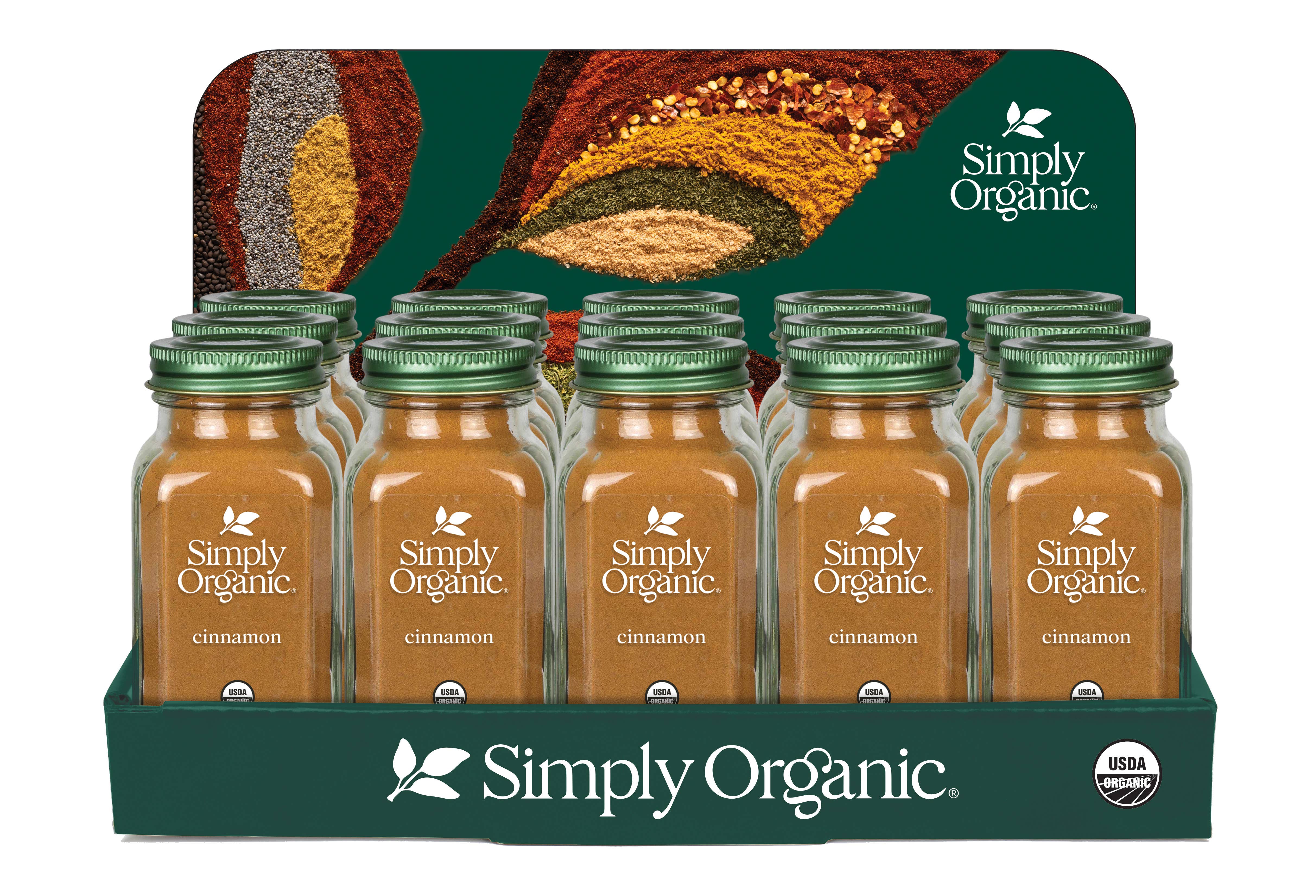 Simply Organic - Wholesale Dried Spice - Organic Cinnamon, Countertop Display, 8.8 lb, 15 Ct.0