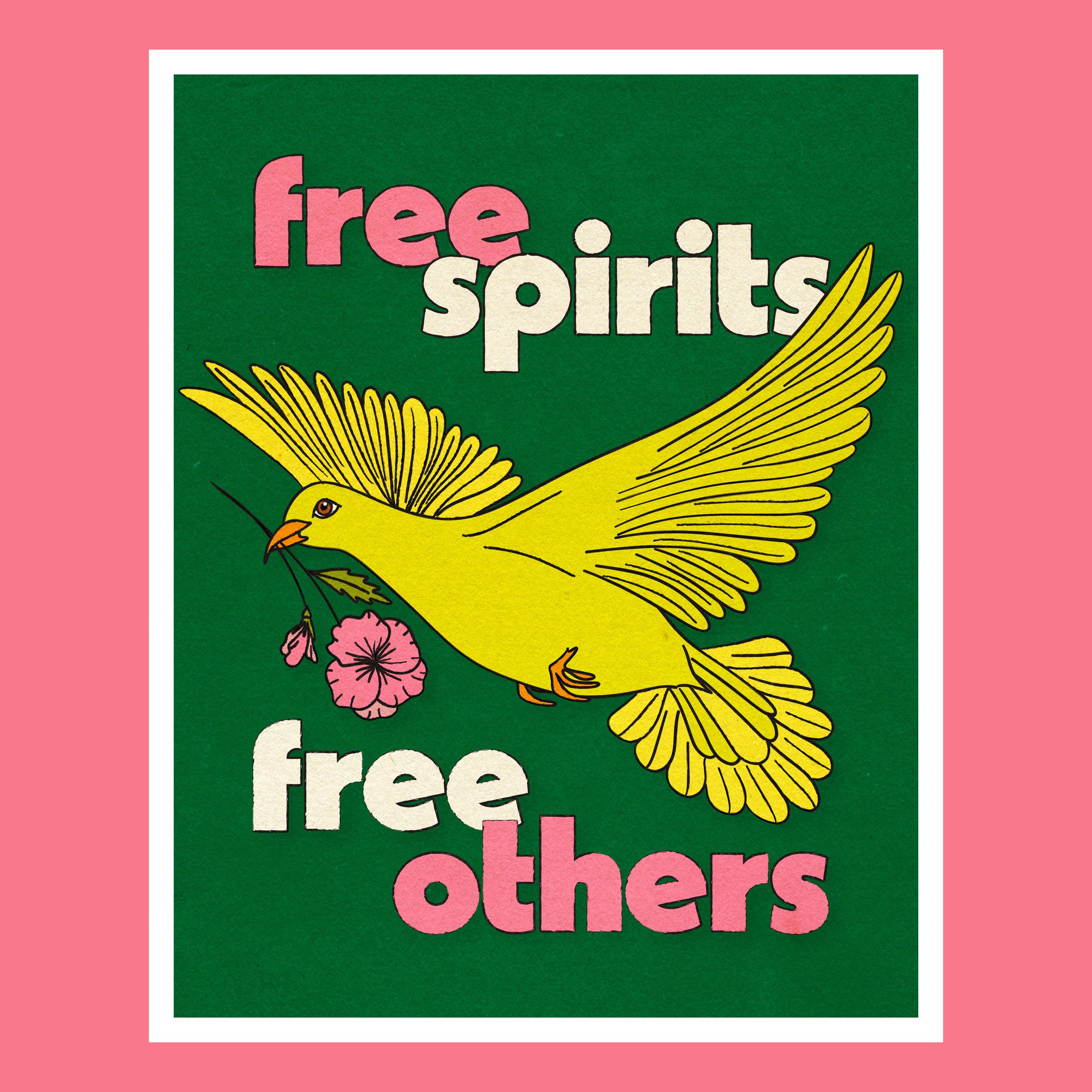 Posse Paper Goods - Wholesale Art Print - Free Spirits Free Others - Art Print2