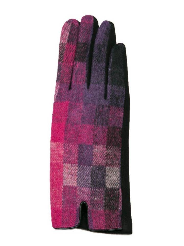 Sherry Plaid Checked Touchscreen Gloves - Chic -Fall 2025 for wholesale by Top It Off
