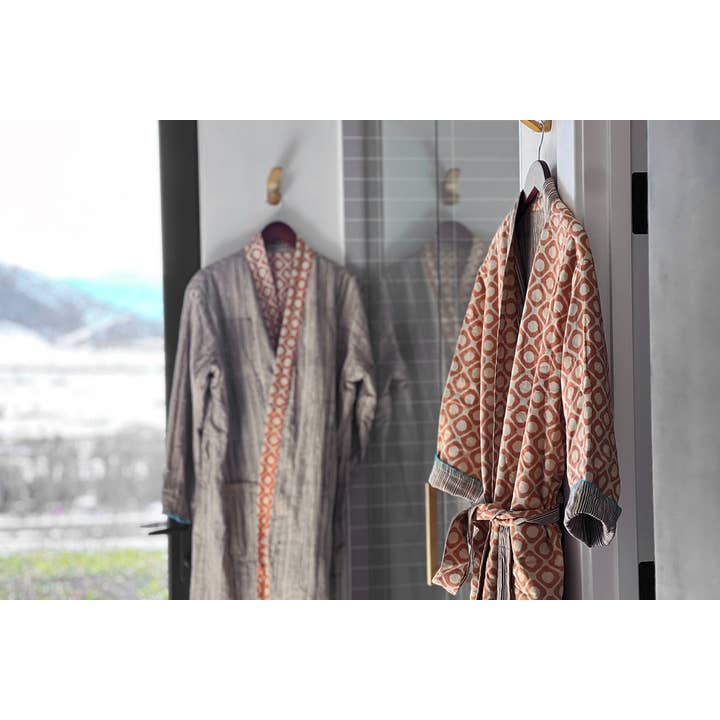 Verve Culture - Wholesale Robe - Unisex - Block Print Reversible Robe3