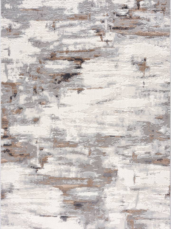 Tapis de zone à coups de pinceau gris contemporain Abani Dune pour la vente par Abani Rugs