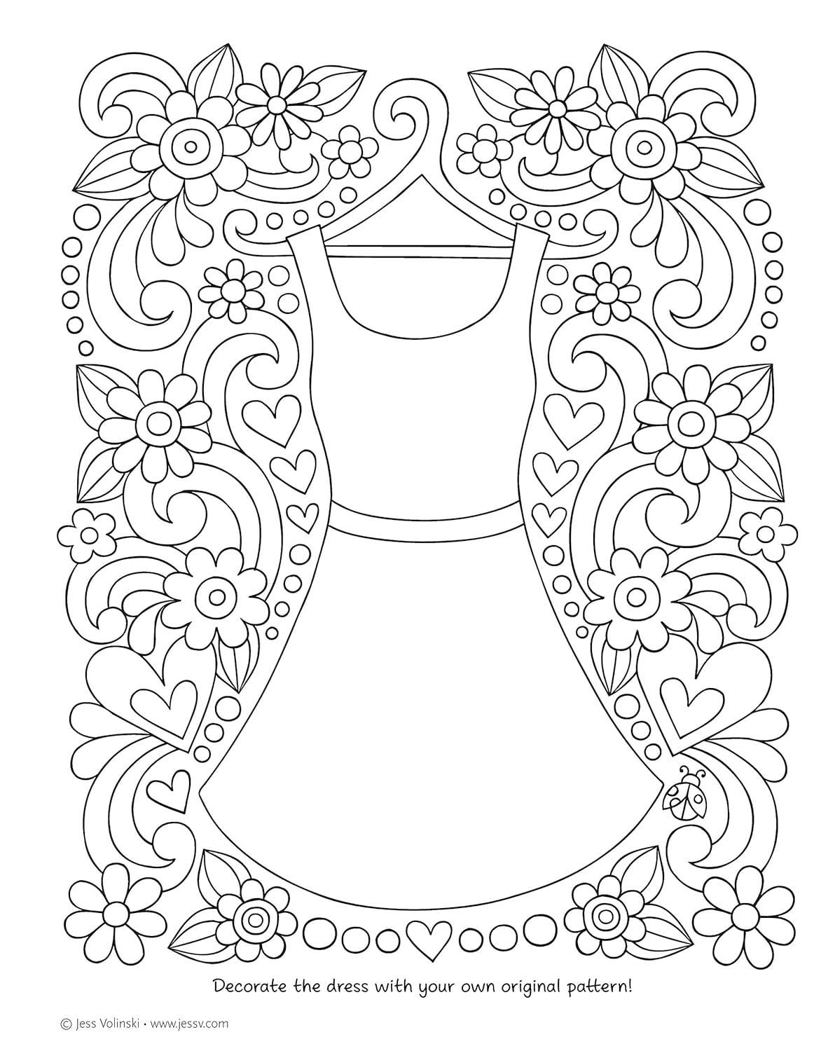 Fox Chapel Publishing - Vendita all'ingrosso Libro da colorare - Bambini e neonati - Notebook Doodles Fabulous Fashion2