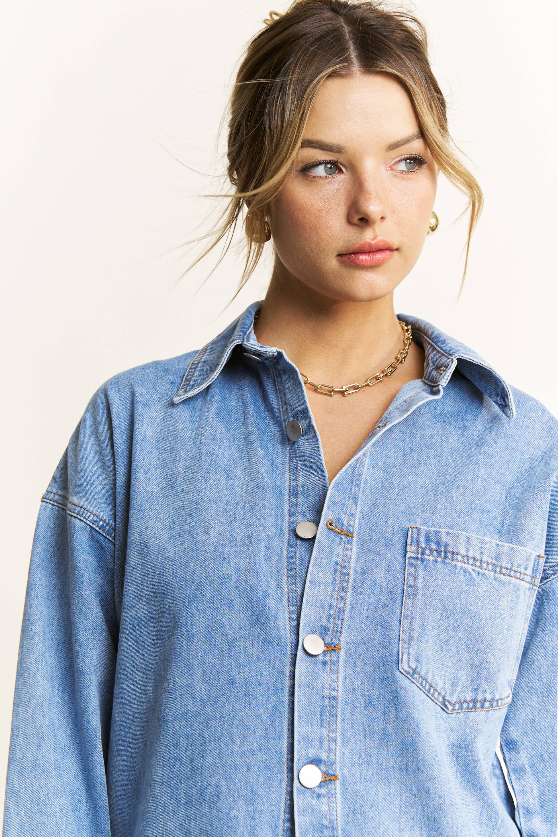 DENIM COOPER JACKET AND SKIRT SET - HQSET0087 for wholesale on Faire14