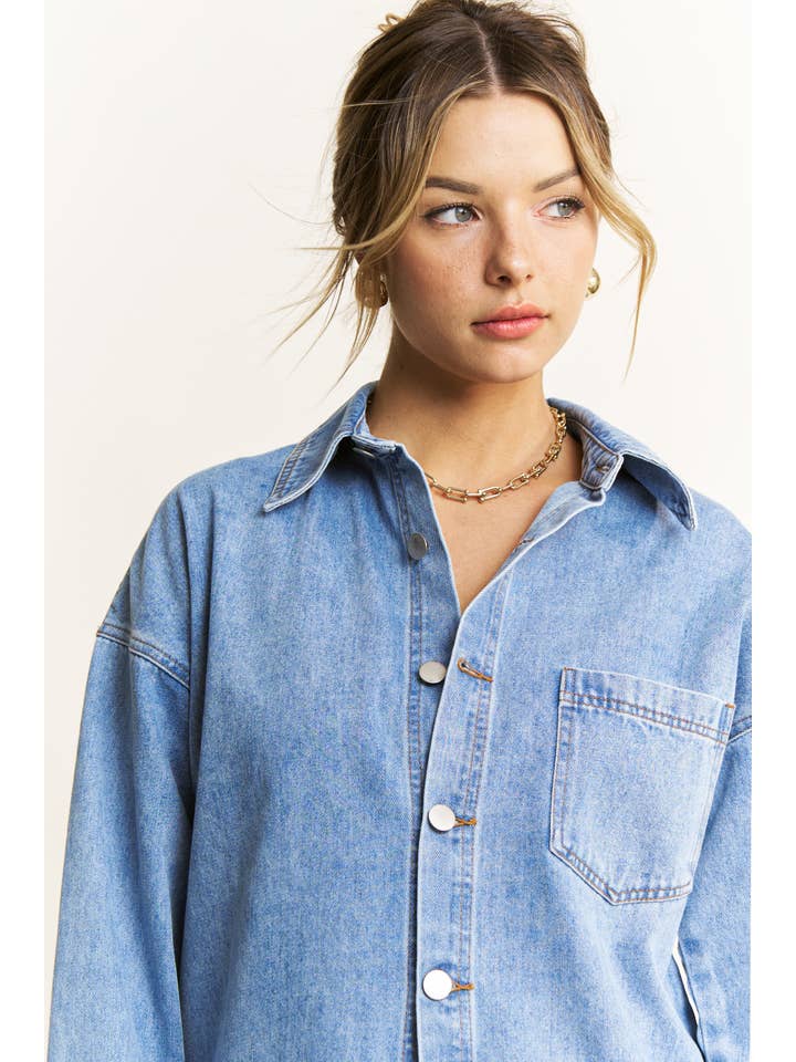 DENIM COOPER JACKET AND SKIRT SET - HQSET0087 for wholesale on Faire14