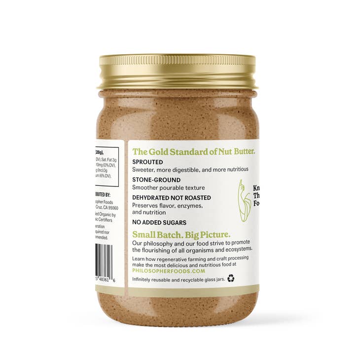 Philosopher Foods - Wholesale Nut Butter - Creamy Alchemy Sprouted Almond Butter 16oz1