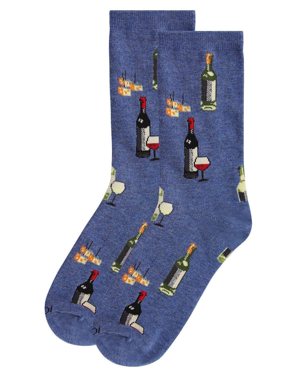Infinity Classics International Inc. - Wholesale Socks - Women's - MeMoi Wine and Cheese Bamboo Blend Crew Socks6