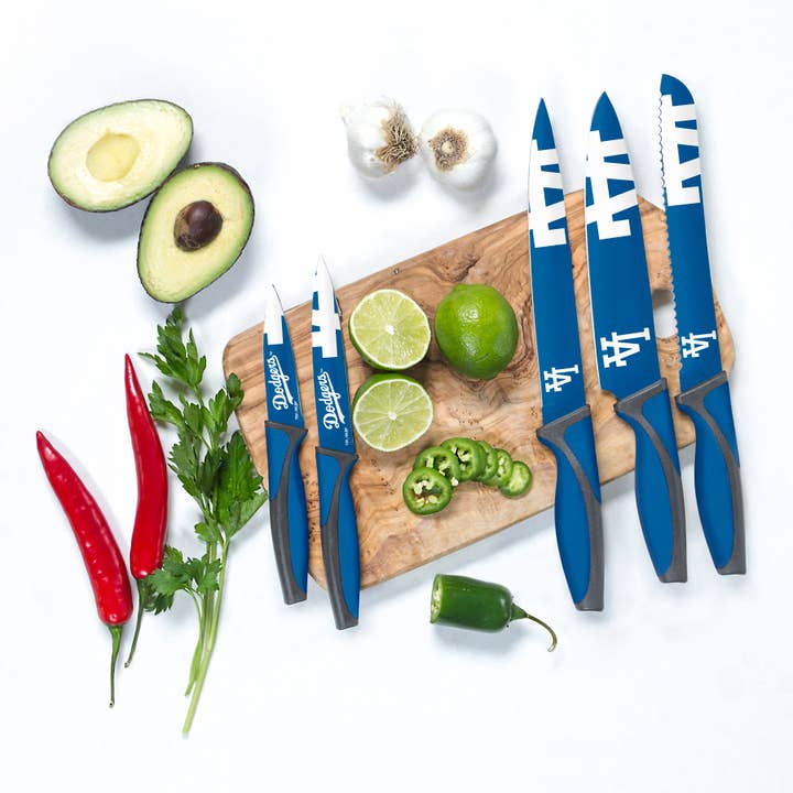 Inglasco Inc. - Vente Sets de couteaux - Ensemble de couteaux de cuisine MLB Los Angeles Dodgers 5 pièces