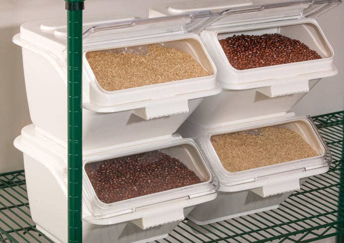 EcoQuality - Wholesale Food storage container - 2 Gallon Shelf Ingredient Bin with Lid, 40-Cup, NFS Listed1