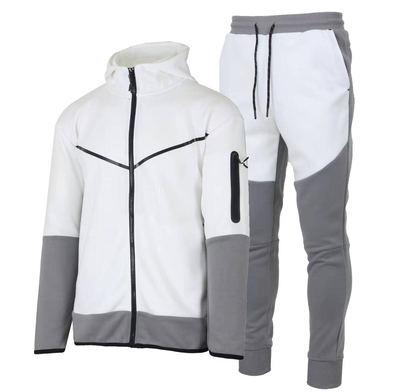Amorica NYC – Conjunto de desporto – Homem por atacado – Conjunto Masculino com Jaqueta Hoodie e Calça Jogger Ultratech Bicolor4