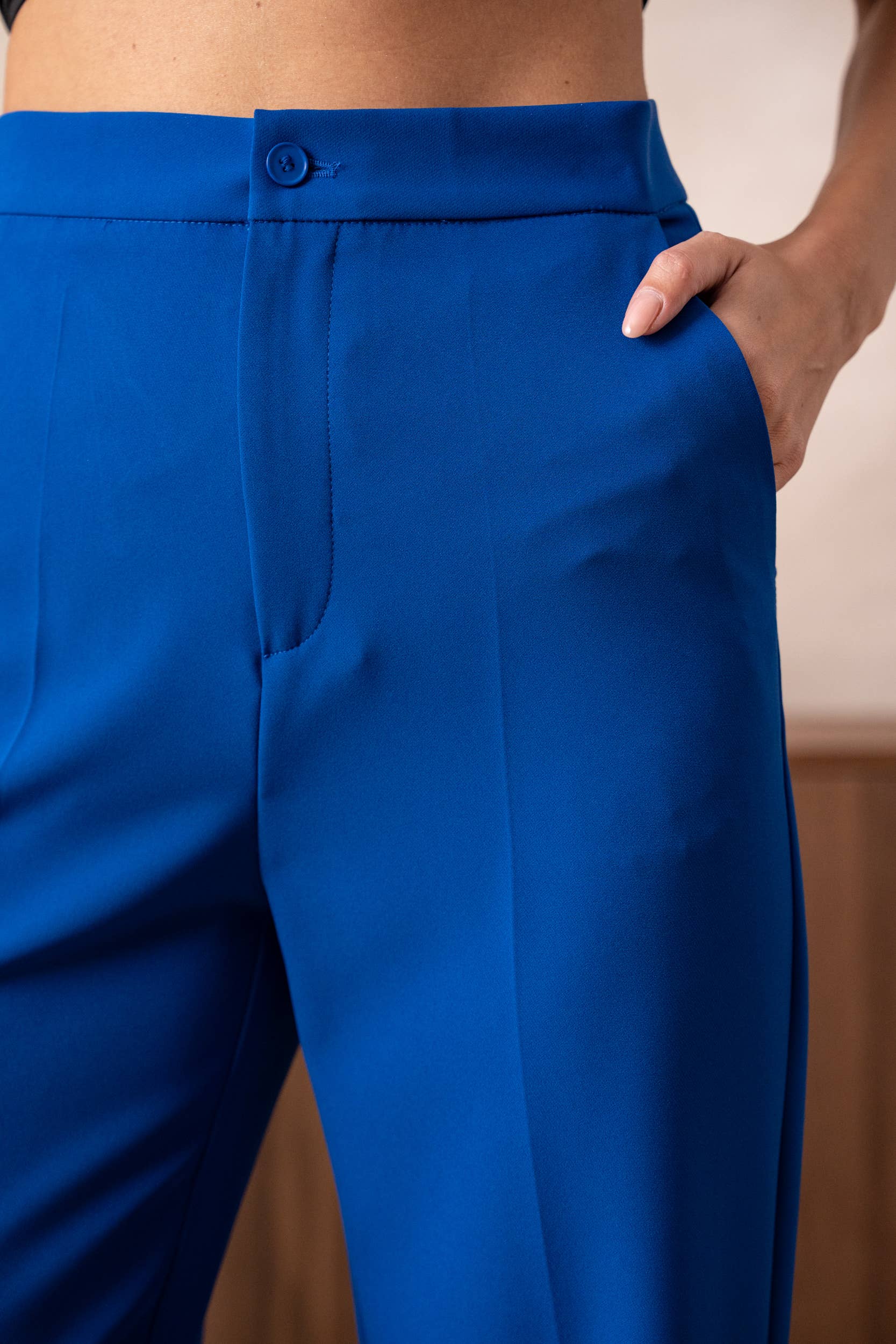 Attentif Paris - Vente Pantalon – femme - [Timeless] Pantalon unie coupe droite54