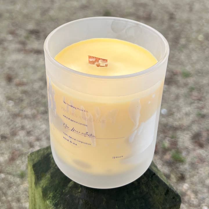 Peaches N Crème 7oz Frosted White for wholesale by The Soothing Place Co.