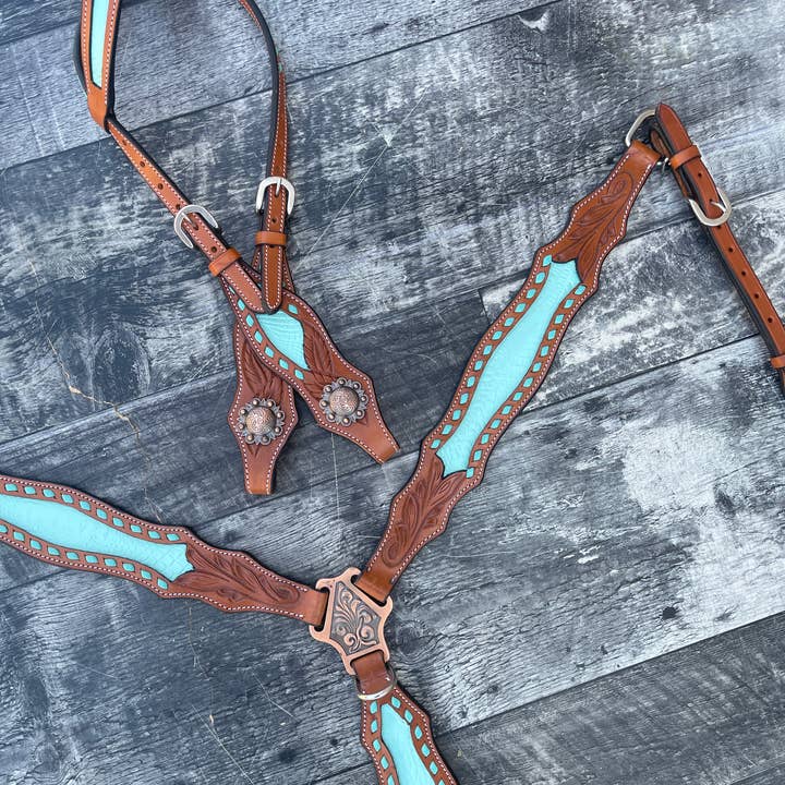 Schulz Equine - Wholesale Horseback Riding Gear - Bonanza Headstall and Breast Collar Set6