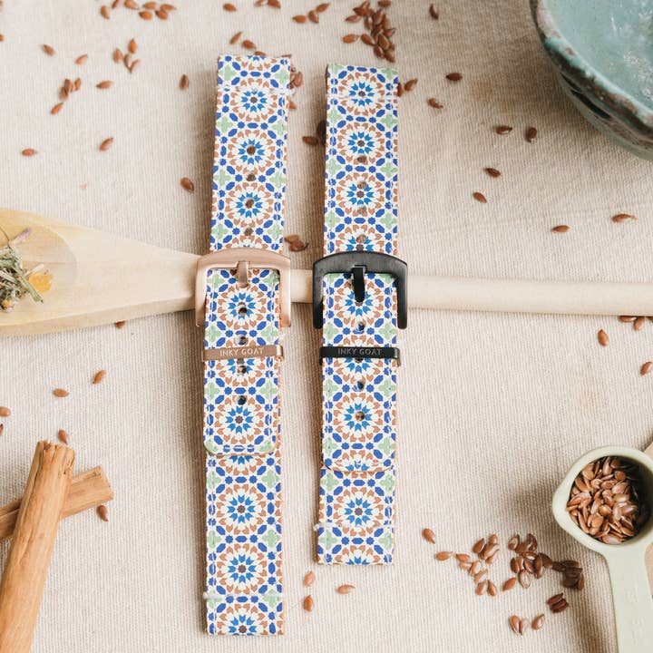 Leather Garmin Watch Strap Moorish Style for wholesale by Inky Goat
