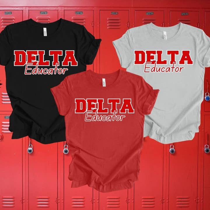 Olayinka Fab Collection - Wholesale Screen Printed T-Shirt - Women's - Delta Sigma Theta Sorority Inspired Educator T-Shirt, Delta