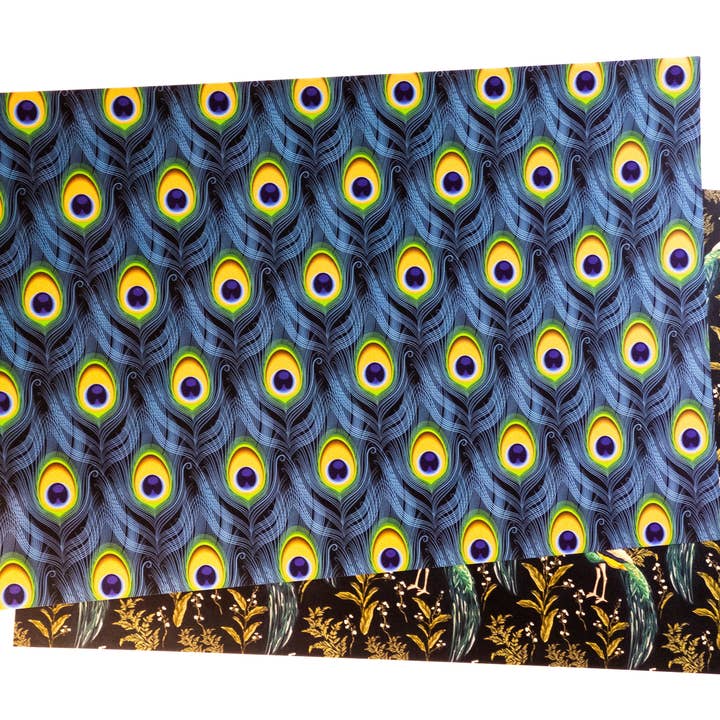 Peacock | Deluxe Paper Placemats Set for wholesale by Alesofi Designs