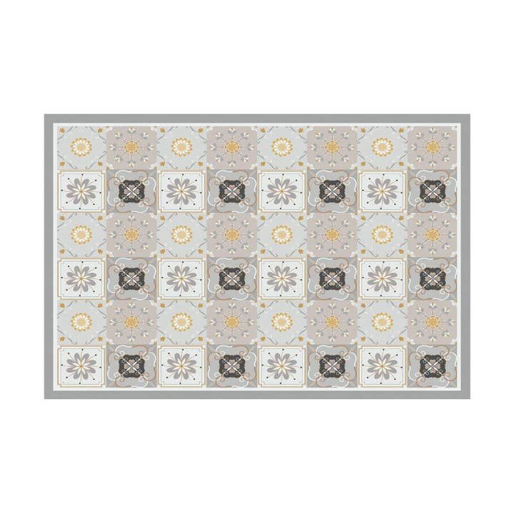 Tapis de sol en vinyle Carreau jaune (Collection Carreau) pour la vente par DAVANTI