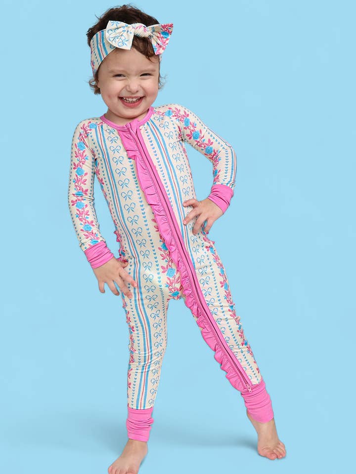 PETITE POSIE DREAM RUFFLE ROMPER for wholesale by Dream Big Little Co.