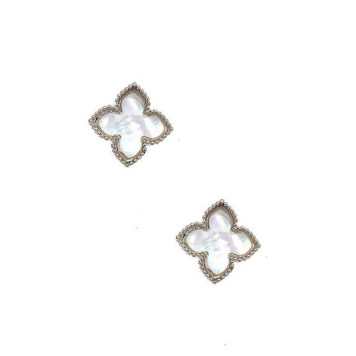 anbfashion - Wholesale Stud/Post Earrings - FOUR PETAL FLOWER POST EARRING 5427