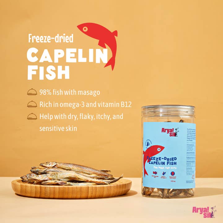 Arya Sit - Wholesale Pet Treats - Dog - Freeze-Dried Capelin