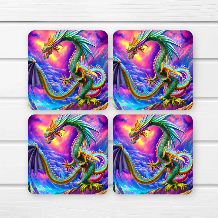 Vackert tryckta färgglada Dragon träunderlägg för snygg heminredning för wholesale av simply creative