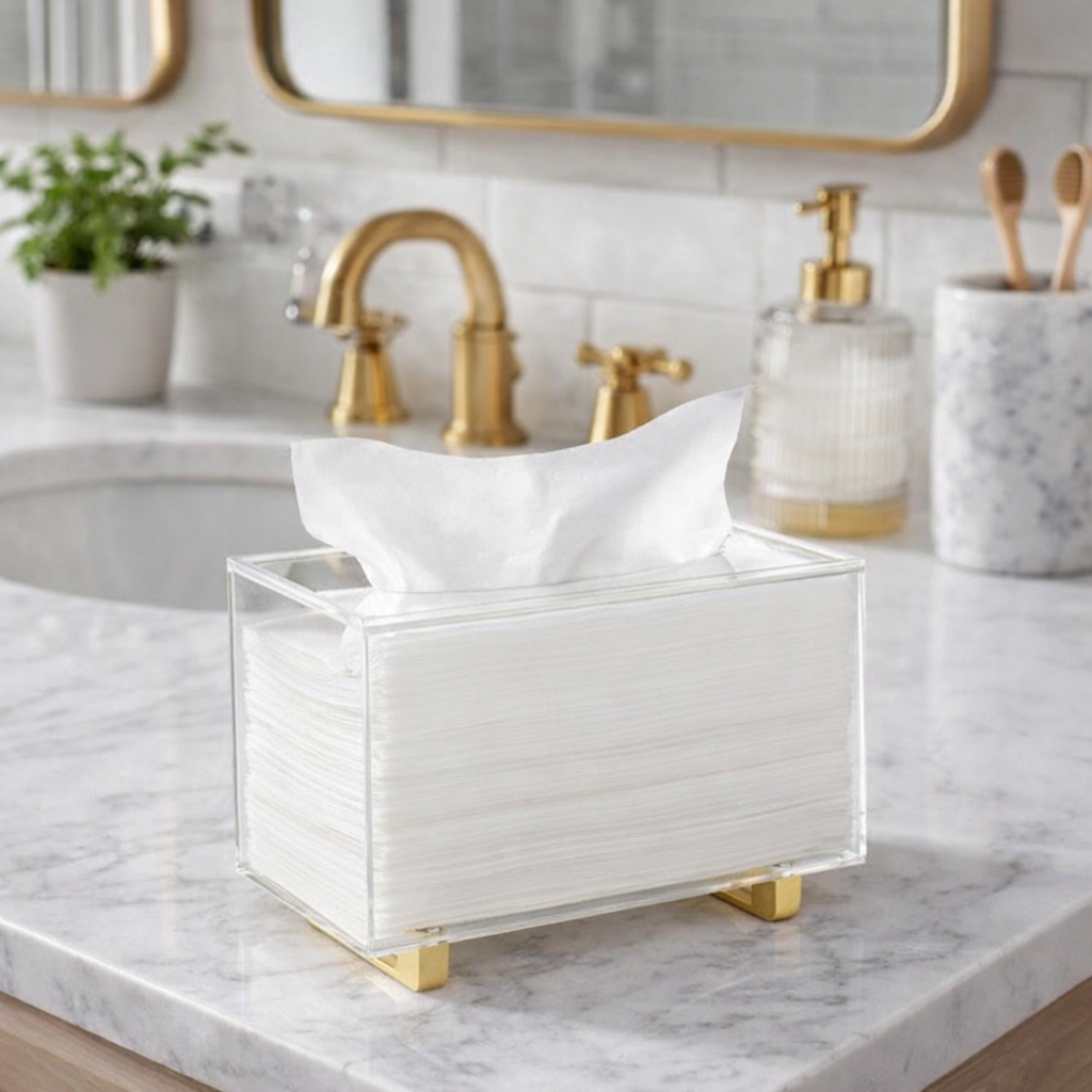 Krifts Products - Wholesale Tissue Box - Acrylic Tissue Box Holder Fit's "KLEENEX"  Brand 3