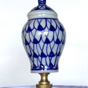 Finial, Ginger Jar Web Pattern for wholesale by Sea Island Imports, Inc.