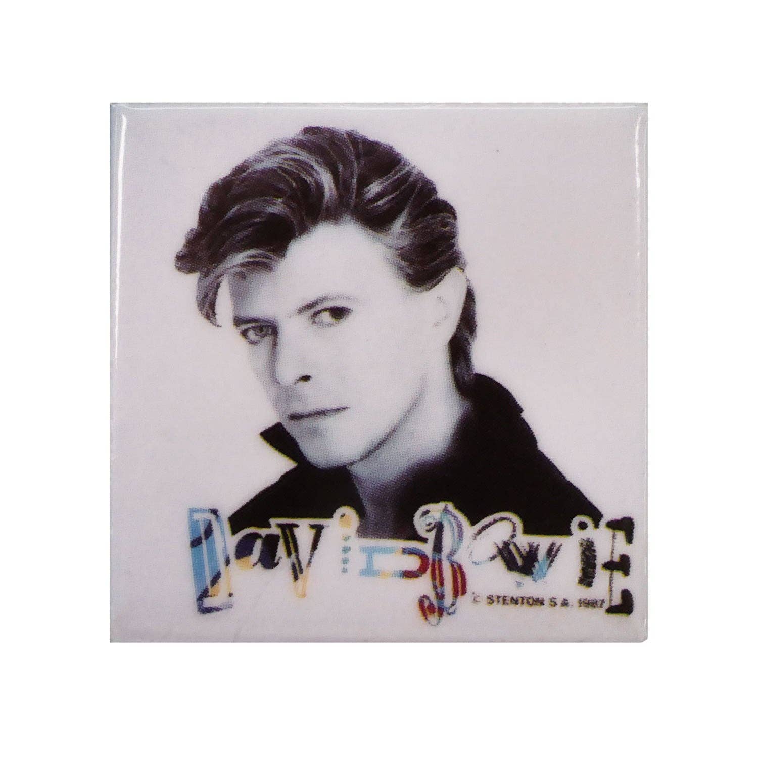 Rockabilia - Wholesale Lapel Pin/Button - David Bowie Logo & Photo Button