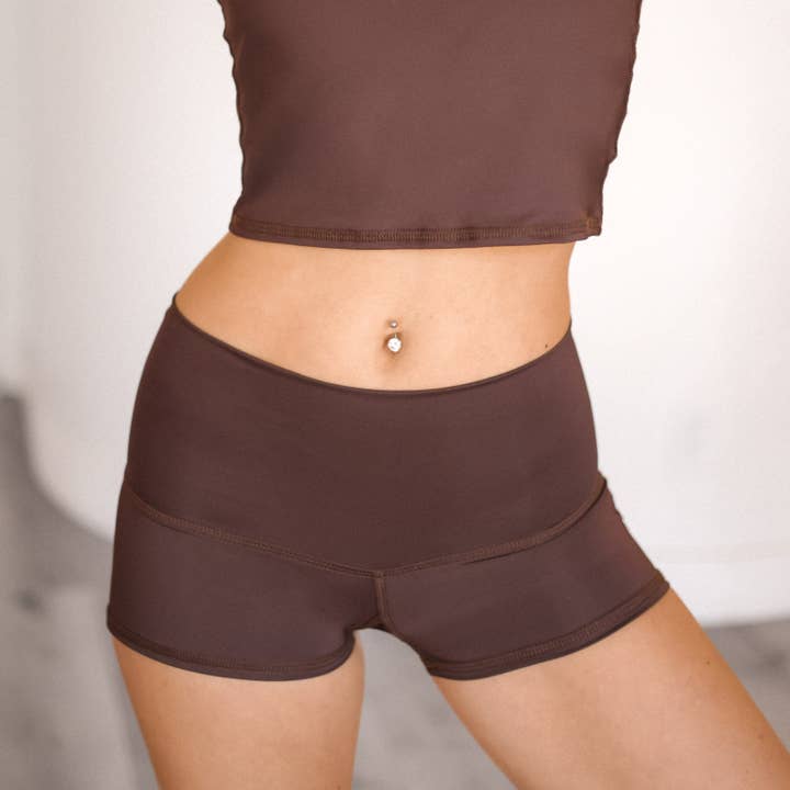 Solid Kakao Brun Sol Kort for engroshandel hos Teeki Boutique + WithLove USA Made ~ Wholesale