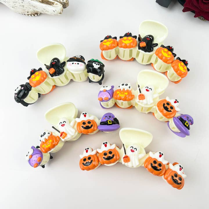 Halloween Pumpkin Party Ghost Skull Hårkloklemme for engroshandel hos mildstyles