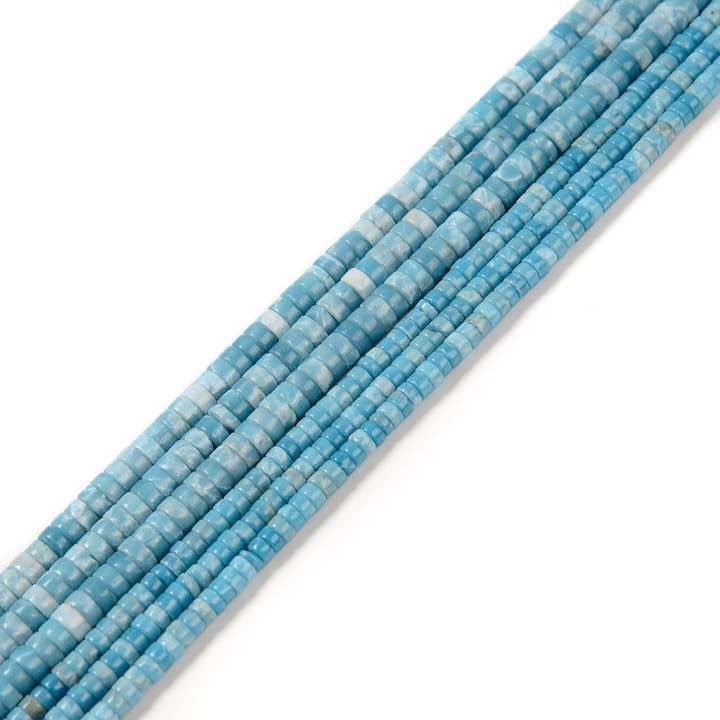 CRCBEADS - Wholesale Beads - Larimar Quartz Heishi Disc Beads Size 2x4mm 3x6mm 15.5'' Strand3