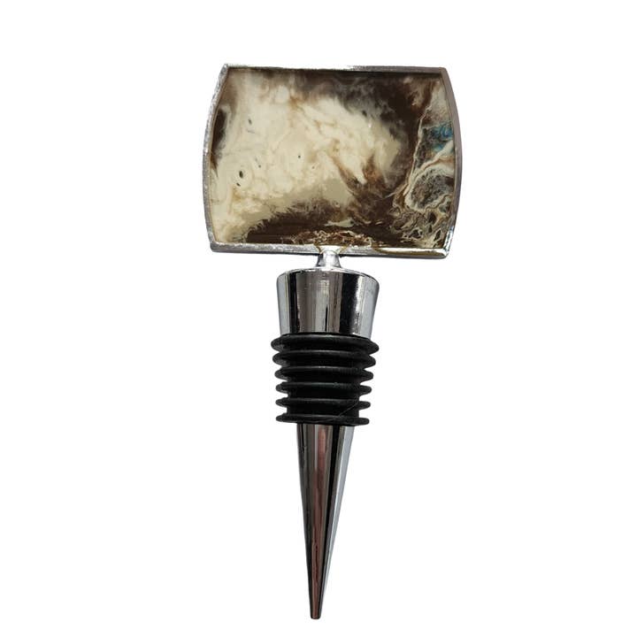Rectangle wine stoppers for wholesale by Blue Bourbon Designs