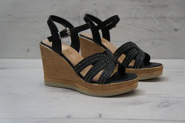 Top Staka - Wholesale Wedges - Women's - A68176Women's Summer Sparkling Wedge Cushion Platform Sandal10