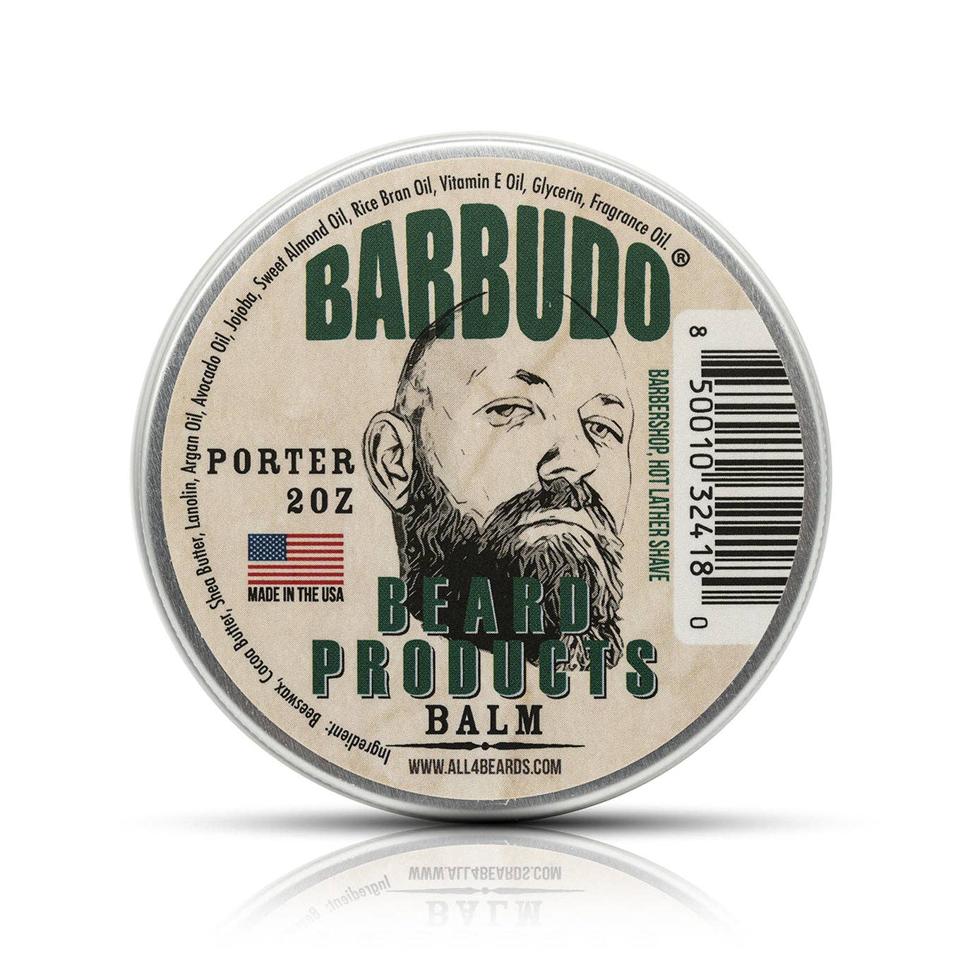 Barbudo Beard Products - Vendita all'ingrosso Prodotti per la barba - Porter Balm - Crema da Barba a Schiuma Calda