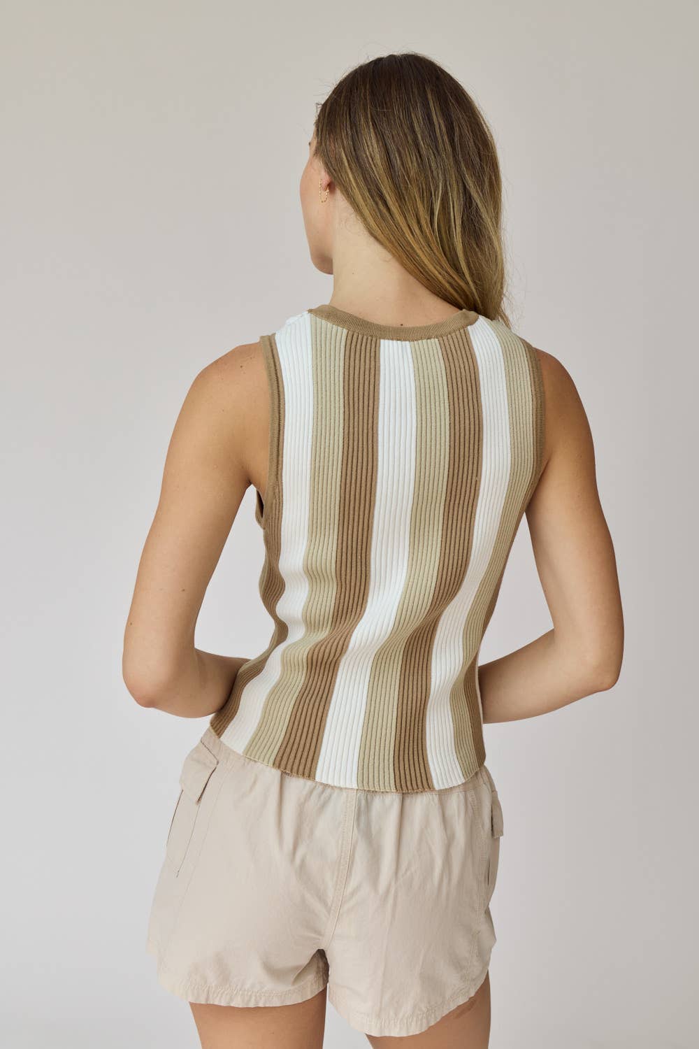 Blue PT18139 - Isabella Striped Rib Knit Top for wholesale on Faire7