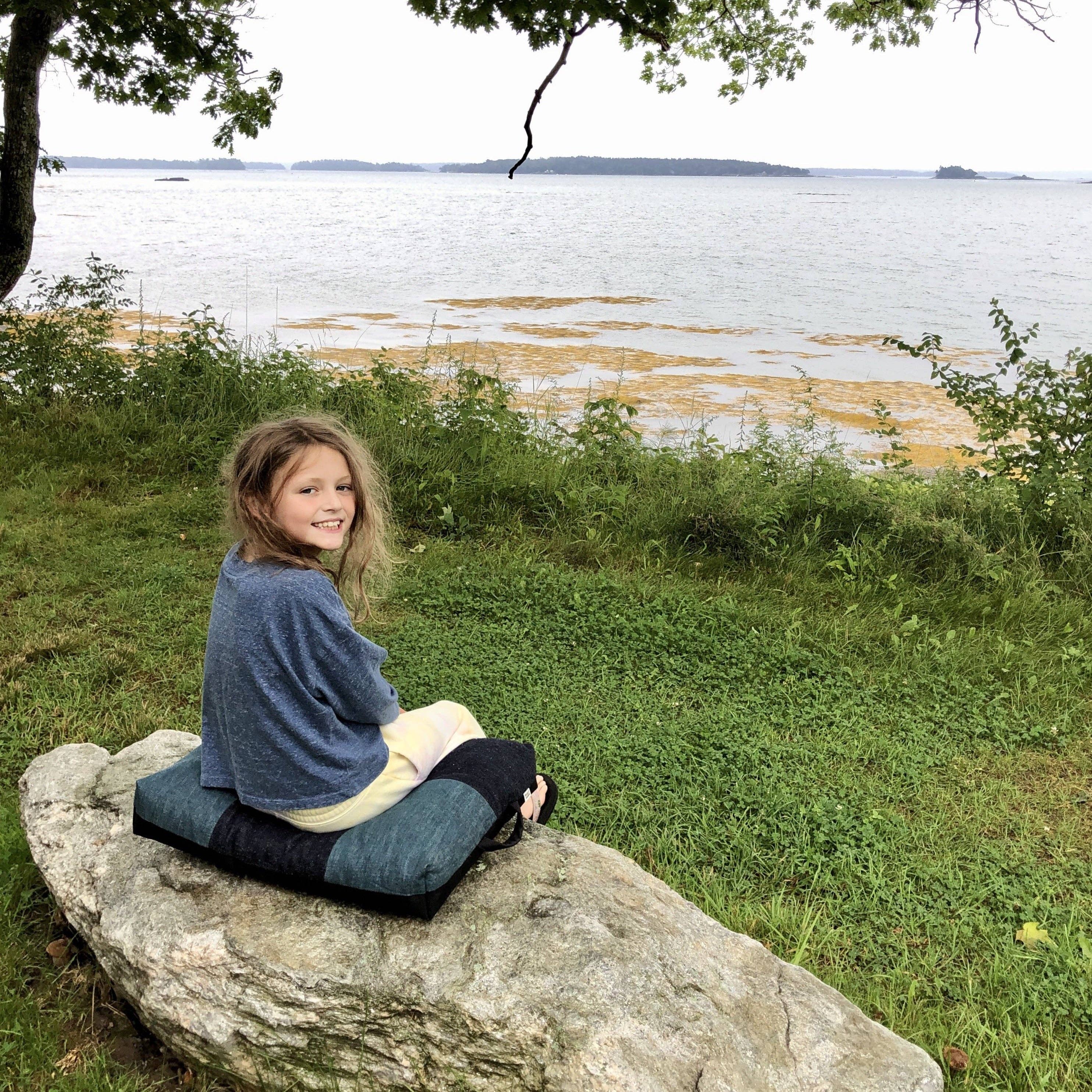 Ennis Cushion - Denim / Denim for wholesale on Faire1