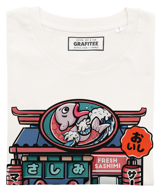 Offwhite Sashimi Foodstall T-shirt - Japan Food T-shirt för wholesale på Faire1