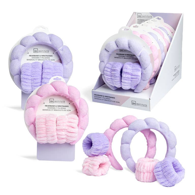 Aquarius Cosmetic SLU - Wholesale Spa Headband - IDC INSTITUTE SKINCARE HEADBAND AND WRISTBAND1