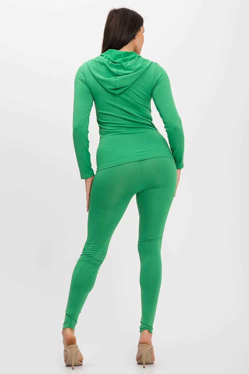 Julia by LoveJ - Wholesale Lounge Set - Women's - Seamless Zip Up Hoodie And Leggings Set6