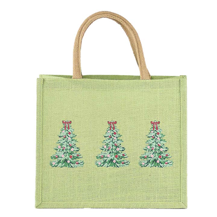The Royal Standard - Wholesale Gift Bag - Noelle Tree Trio Gift Tote Light Green/Multi 12x10x8