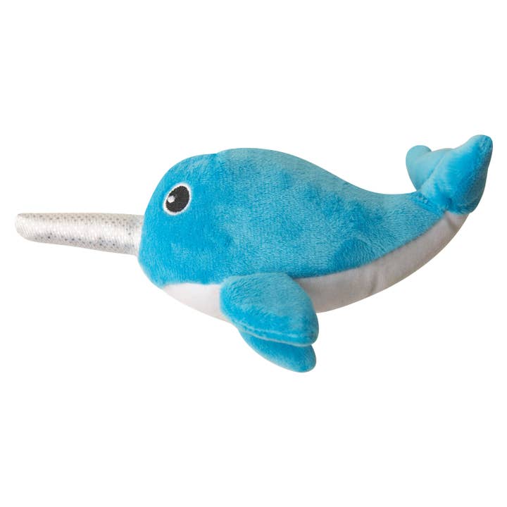 Pet Palette Distribution - Wholesale Pet Plush Toy - Dog - SnugArooz Baby Nikki the Narwhal Plush Dog Toy 5"