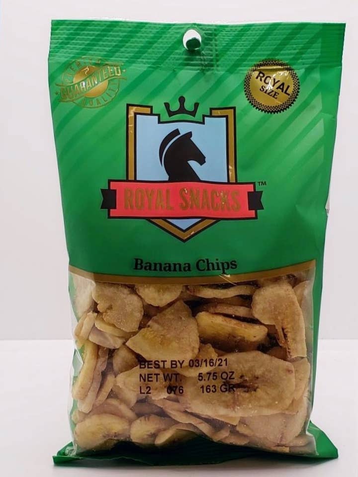 Banana Chips for wholesale by Royal Snacks Inc.