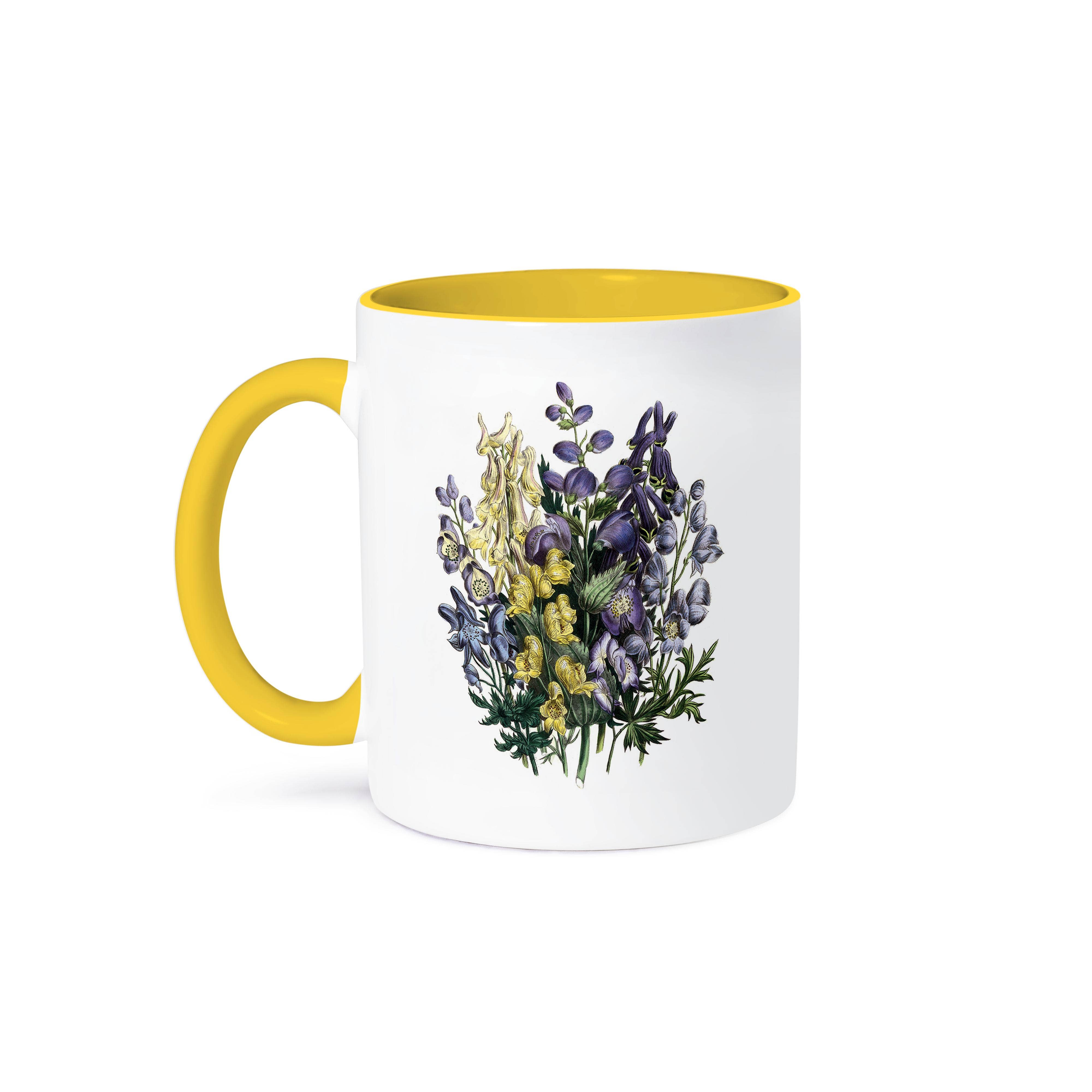 3dRose - Wholesale Coffee Mug - 3dRose, Aconitum Flowers in Light Yellow and Lavender, Mug0