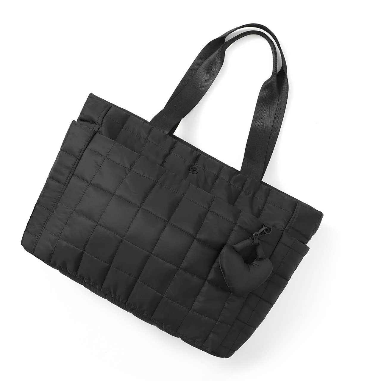 Selini New York - Wholesale Tote Bag - Women's - Emilia Tote Bag with Heart Bag Charm - LTBG1314-BK5