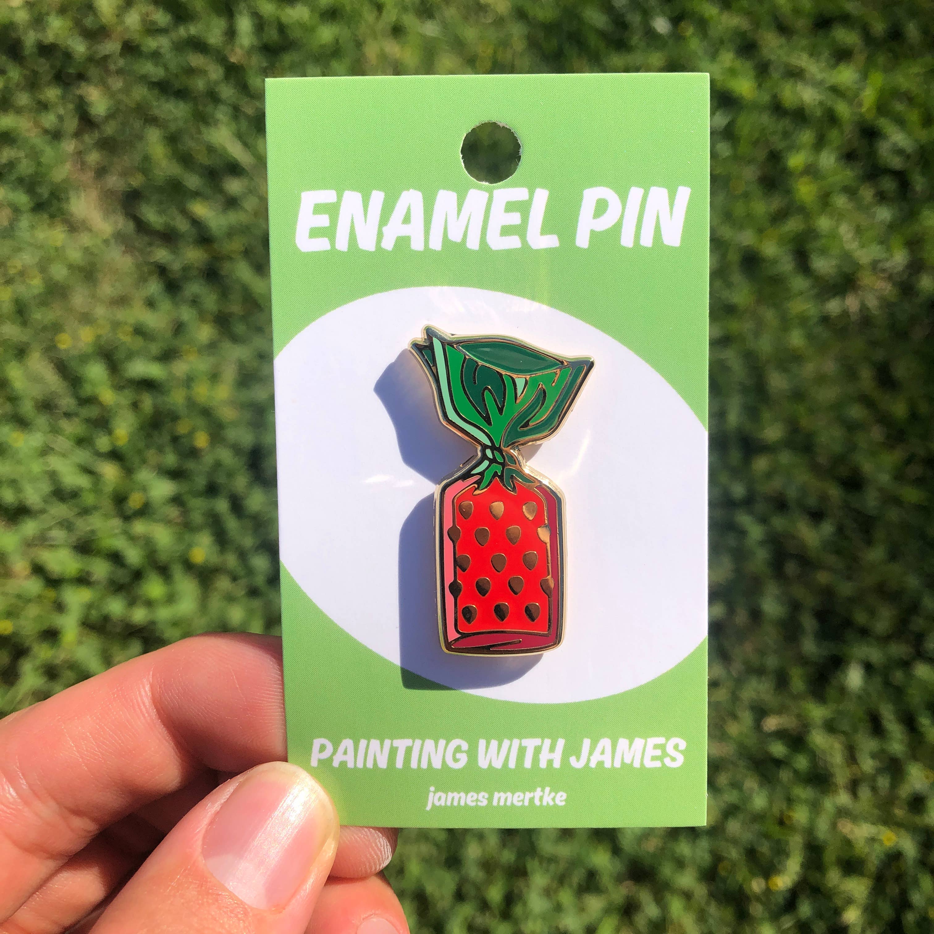 Painting With James - Vendita all'ingrosso Spilla da bavero - Spilla smaltata con caramelle alla fragola1