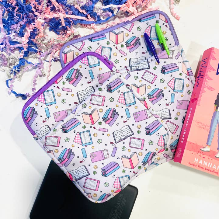 Chapter & Ink - Wholesale Book Cover - Pastel bookish Kindle E-Reader Book Sleeve 2