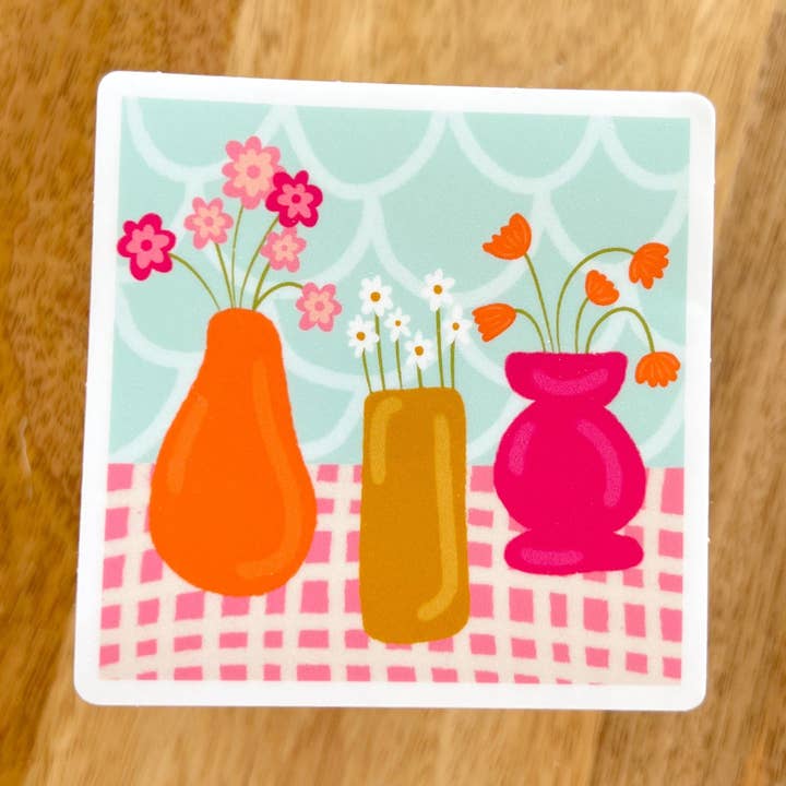 Funky Vase Picture Sticker for wholesale by Elle Nicole